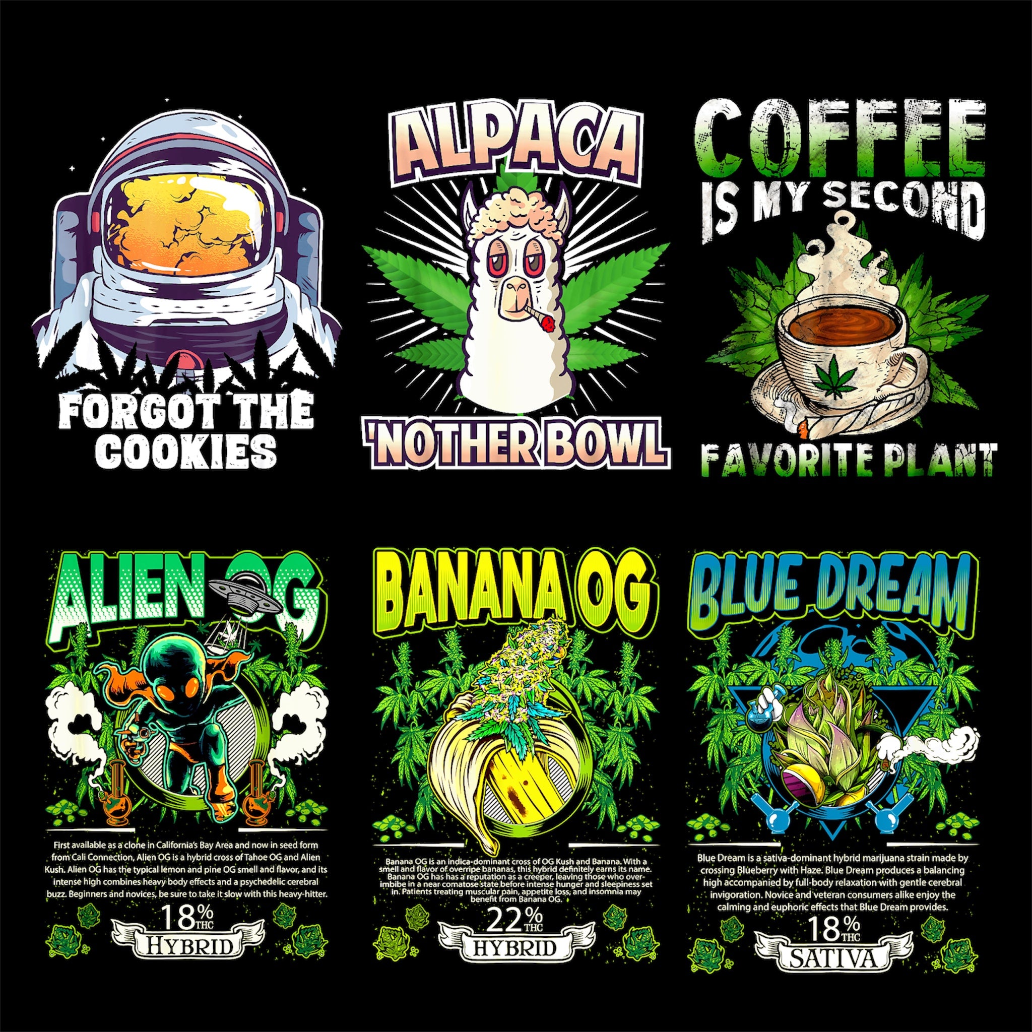 420 Street Wear T-Shirt Design PNG Pack (1200+ Designs)