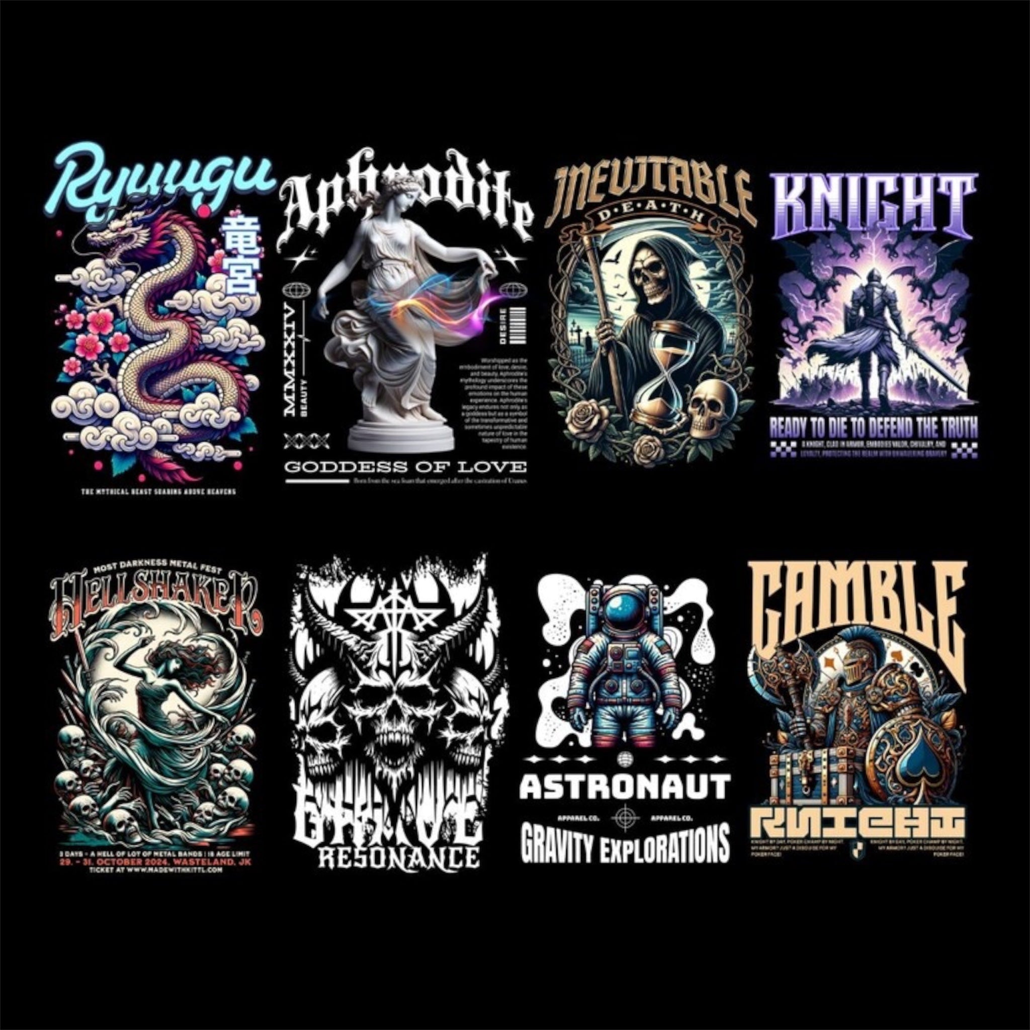 Mega Streetwear T-Shirt PNG Design Pack (2000+)