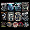 Motorcycle Biker T-Shirt PNG Design Pack (500+)