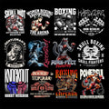 Boxing Inspired T-Shirt PNG Design Pack (200+)
