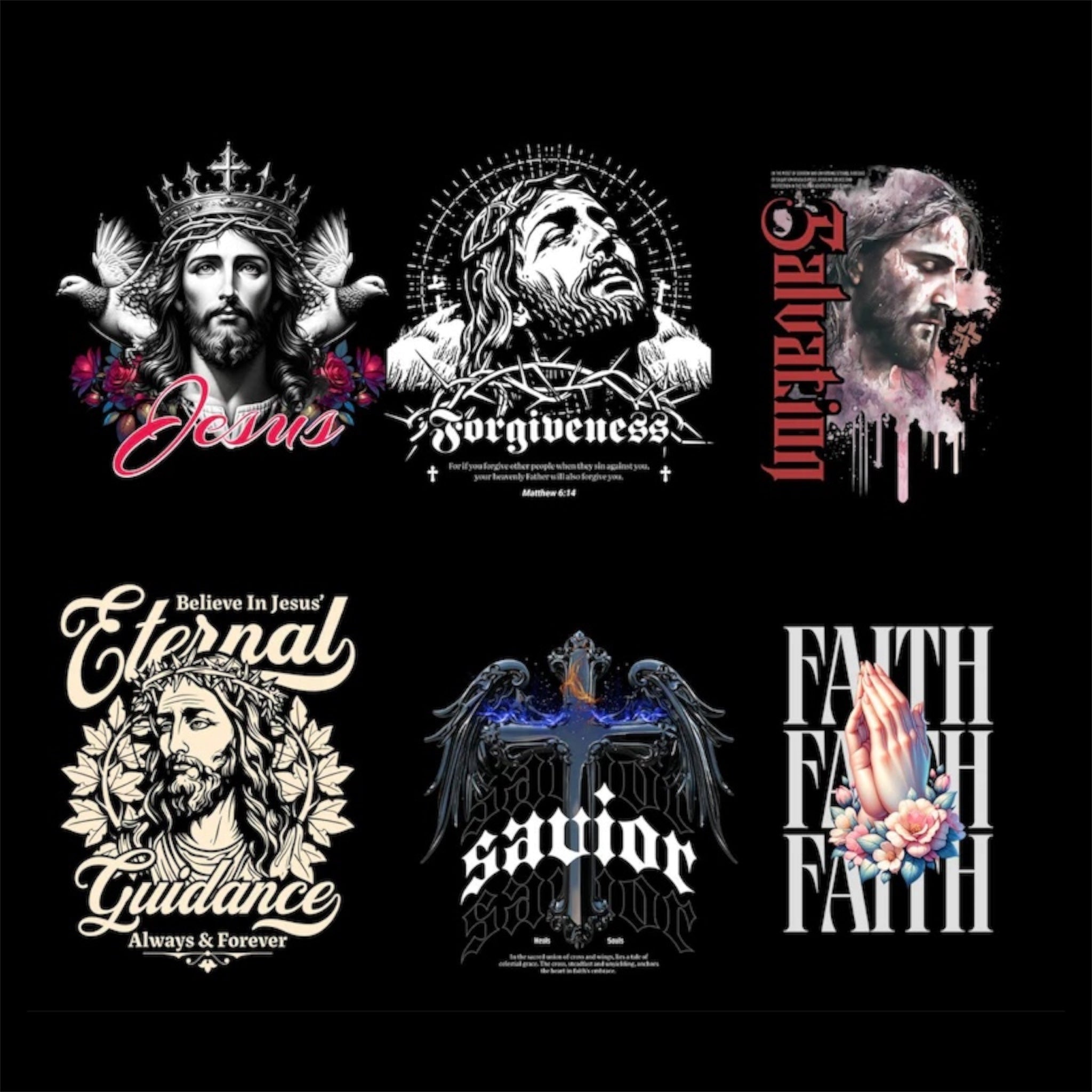 Christian Streetwear T-Shirt PNG Design Pack (450+)